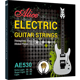 A5501 Double Ball-End Electric Guitar String Set, Plated Steel Plain String, Nickel Plated Alloy Winding